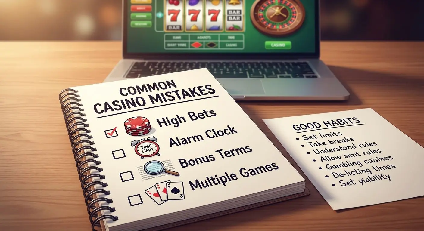 Checklist de erros comuns e bons hábitos no cassino online
