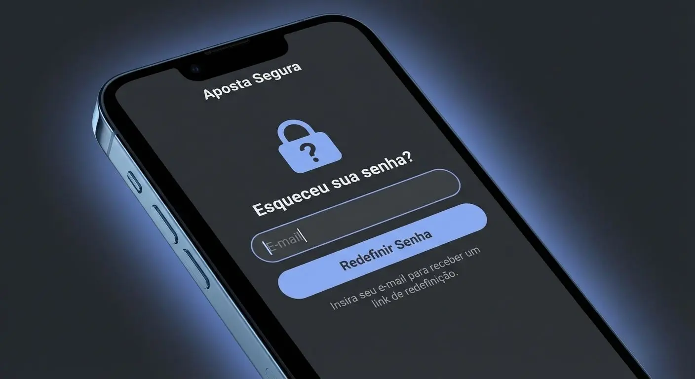 Fluxo Esqueci minha senha na Betesporte em um smartphone