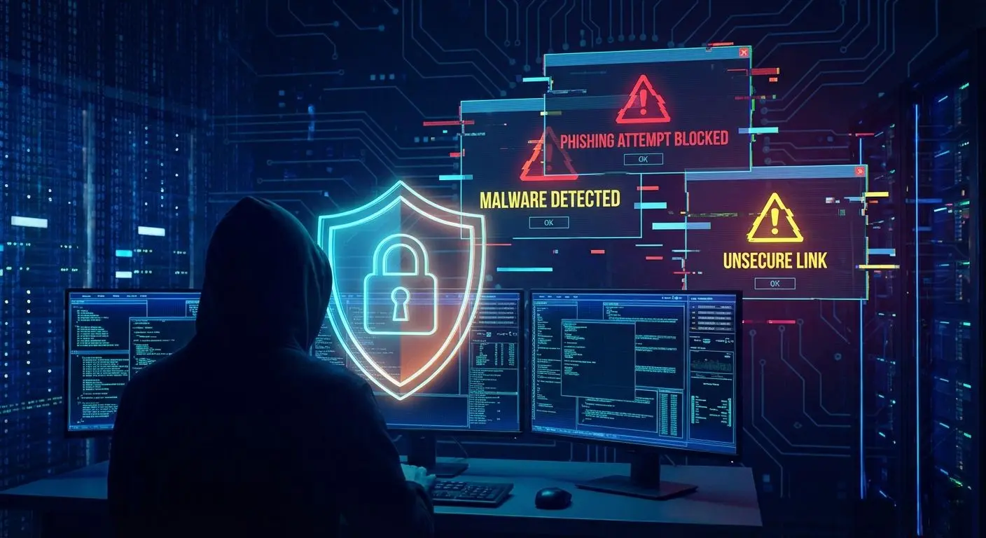 Usuário protegido contra golpes digitais em atendimento de suporte
