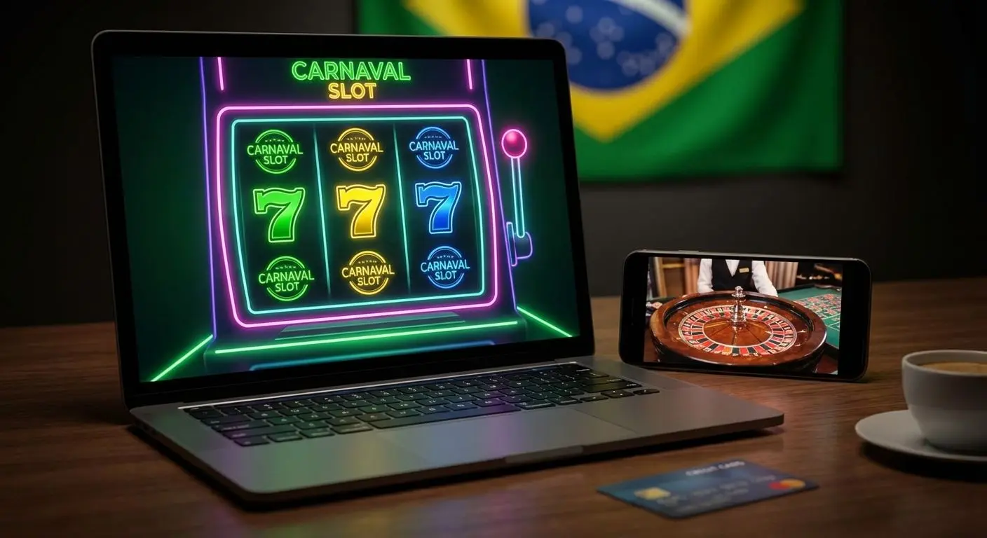 Interface de slots e cassino ao vivo em dispositivos diferentes